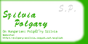 szilvia polgary business card